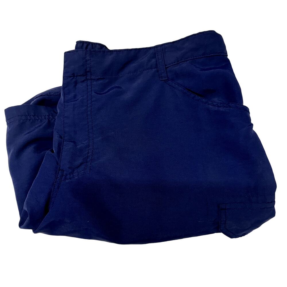 Lands End Shorts Mens XXL 44-46 Blue Nylon Cargo Lightweight Outdoor Gorpcore